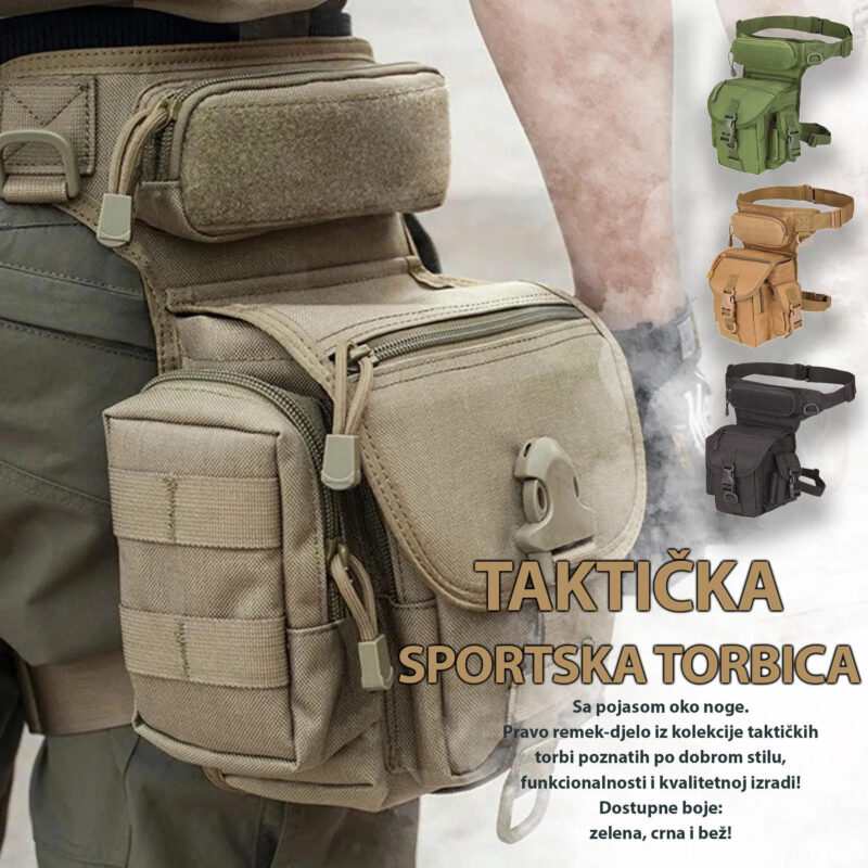 Taktička torbica sa pojasom za nogu airsoft biciklizam vojna