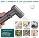 Ventil sa dvostrukim izlazom i higijenskim tušem