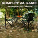 Set za kampovanje – 4 sklopive stolice i sto