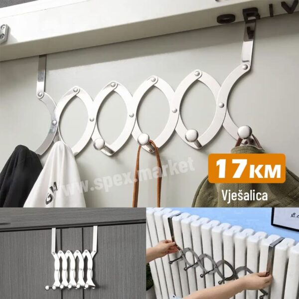 Sklopiva vješalica/čiviluk za vrata i radijator