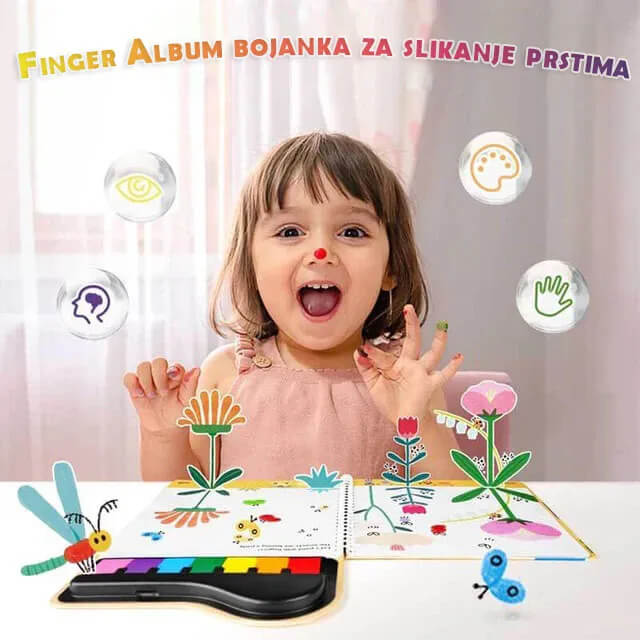 Finger Album - Bojanka za slikanje prstima za djecu