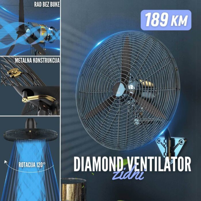 Diamond ventilator za bašte - zidni - Image 1