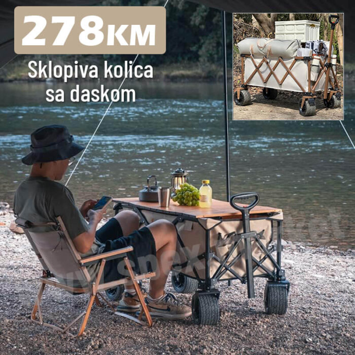 Potpuno sklopiva kolica sa daskom - Image 1