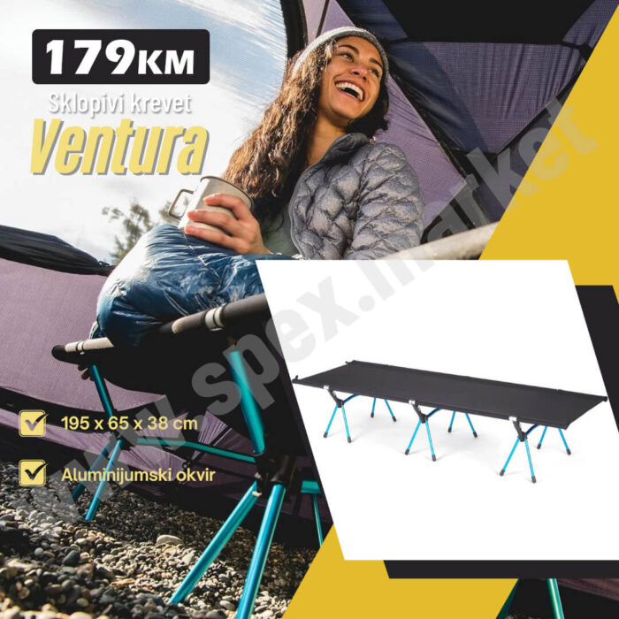 Sklopivi krevet Ventura naslovna Sklopivi krevet sa aluminijumskim okvirom Ventura - Image 1