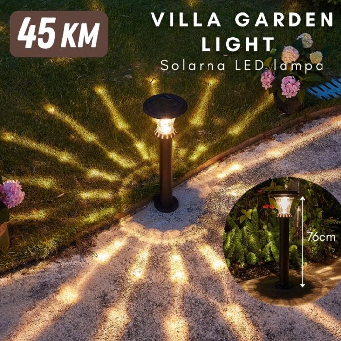 Solarna LED lampa Villa Garden Light - Crna - Image 1
