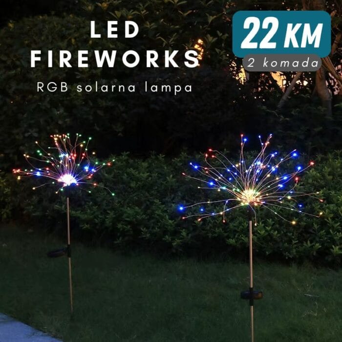 LED Fireworks Solarna svjetiljka RGB - Image 1
