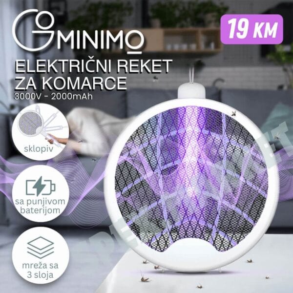 Gominimo – Sklopivi električni reket za komarce