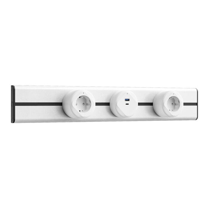 Šinska utičnica za zid 50cm - 3x Schuko, USB + TypeC - Image 11