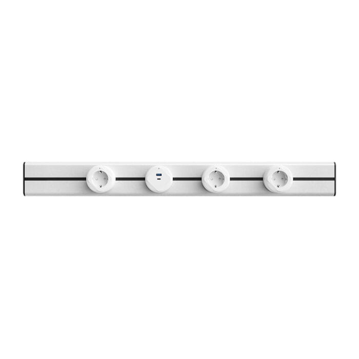 Šinska utičnica za zid 50cm - 3x Schuko, USB + TypeC - Image 12
