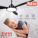 stropni ventilator sa LED svjetlom