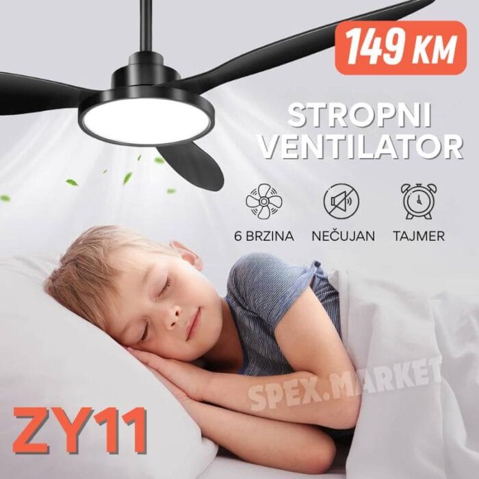 stropni ventilator sa LED svjetlom