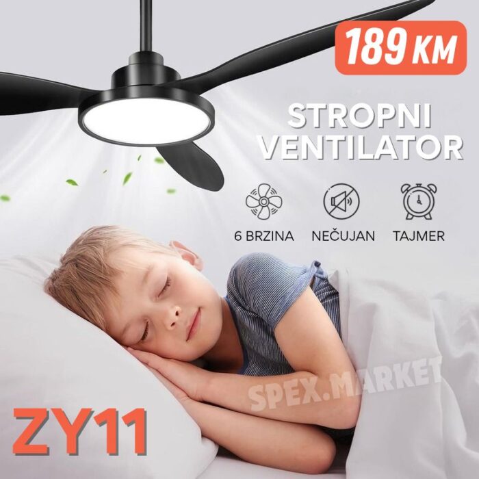 Stropni ventilator ZY11 nova Stropni ventilator sa svjetlom i daljinskim upravljačem ZY11 - Image 1