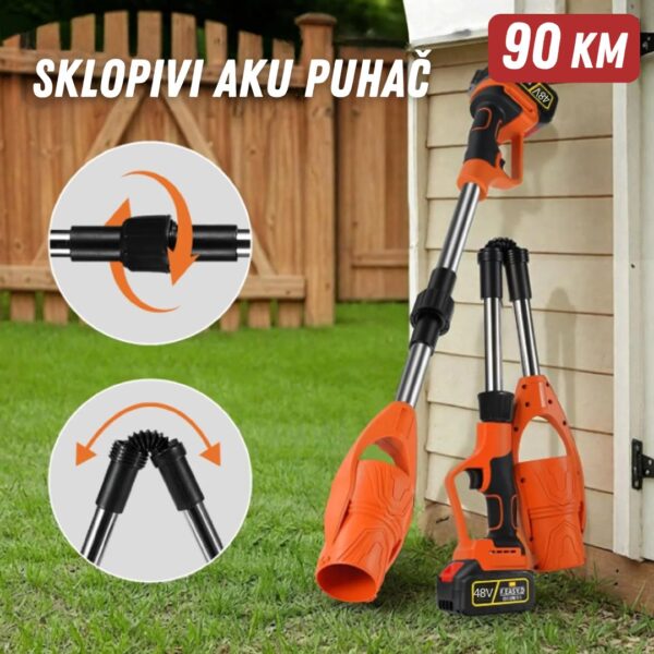 Sklopivi aku puhač Twin-turbo 48V