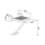 Antibakterijska sigurnosna sklopiva tuš stolica ZL-B07 - Image 2