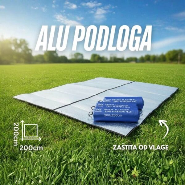 Multifunkcionalna Vodootporna Prostirka (200x200 cm) – Dvostrana Aluminijska Folija