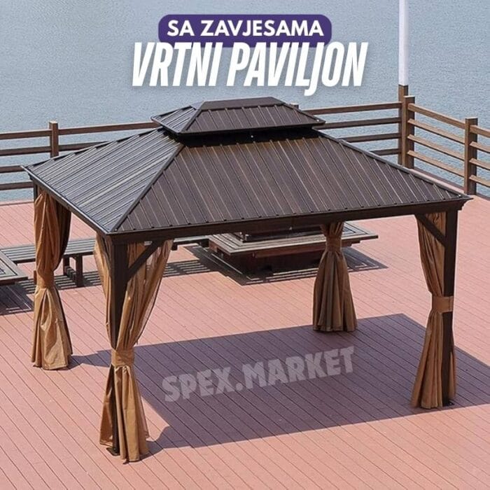 Vrtni paviljon sa zavjesama TX-A001 3x3.65m - Image 1