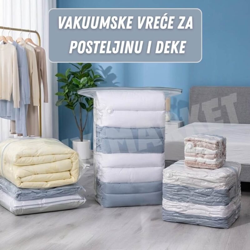 Vakuumske kese vreće za spremanje posteljine i deke sa velikih dimenzija