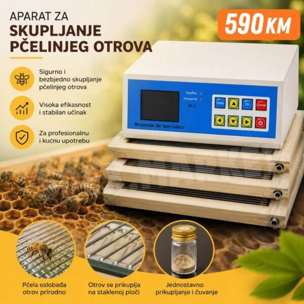Aparat za skupljanje pčelinjeg otrova sa 4 mreže