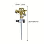 Pulsirajuća metalna prskalica za navodnjavanje 0-360° - Do 175 m² pokrivenosti - Image 3