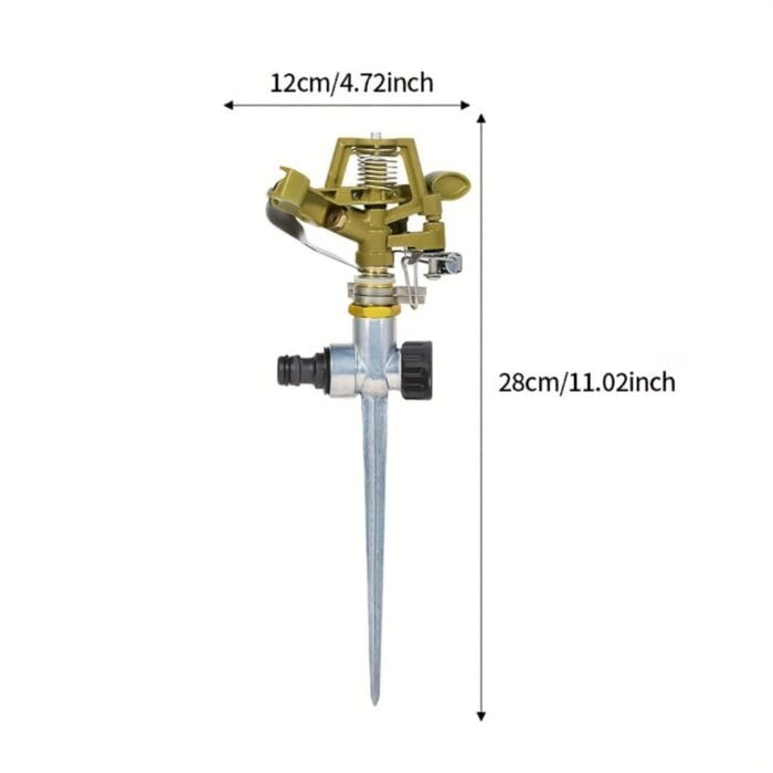 Pulsirajuća metalna prskalica za navodnjavanje 0-360° - Do 175 m² pokrivenosti - Image 3