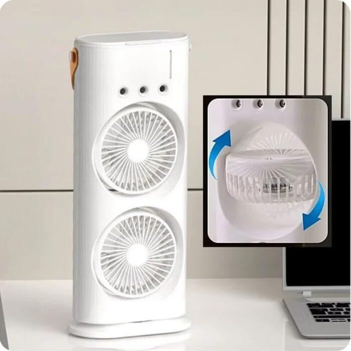 Stoni ventilator sa dvije glave i raspršivačem vode - Image 3